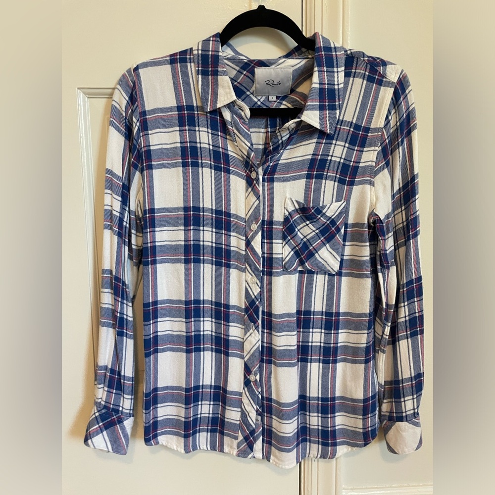 Rails Blue and Pink Plaid Flannel
